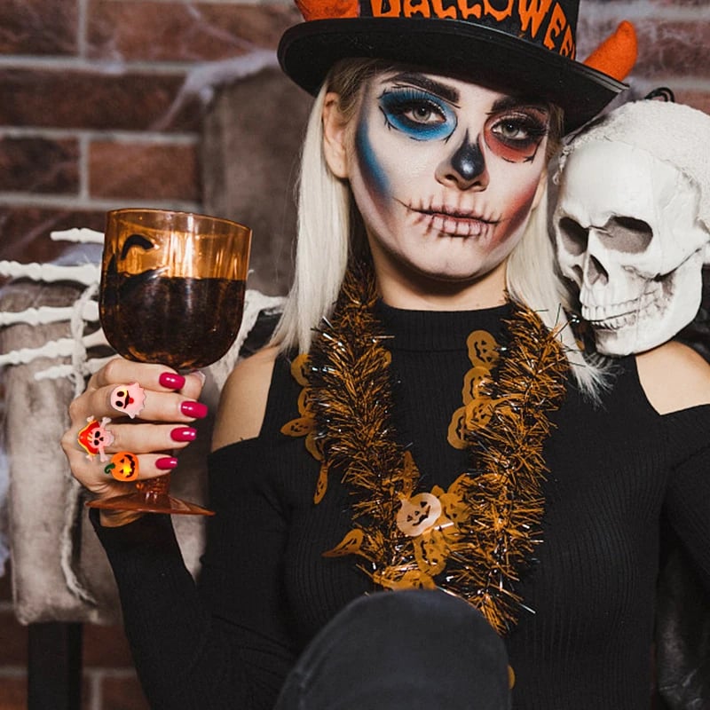 Led-Lys Halloween-Lysring - Sæt Med 50 Stk.