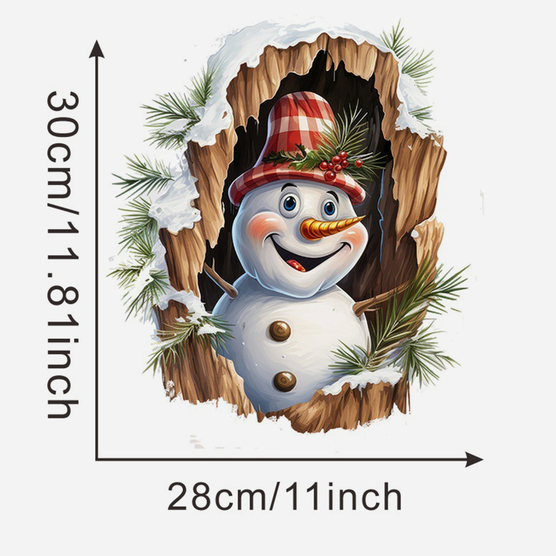 🚨 Köp 2 – Fri frakt⚡3D Tomten Släde Väggklistermärke