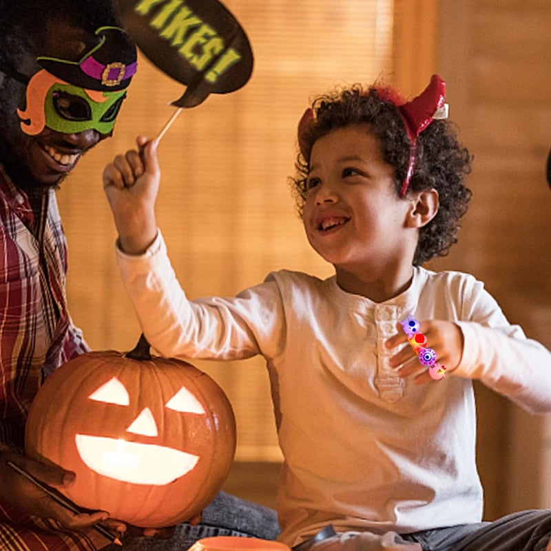 Led-Lys Halloween-Lysring - Sæt Med 50 Stk.