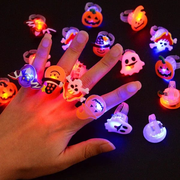 Led-Lys Halloween-Lysring - Sæt Med 50 Stk.