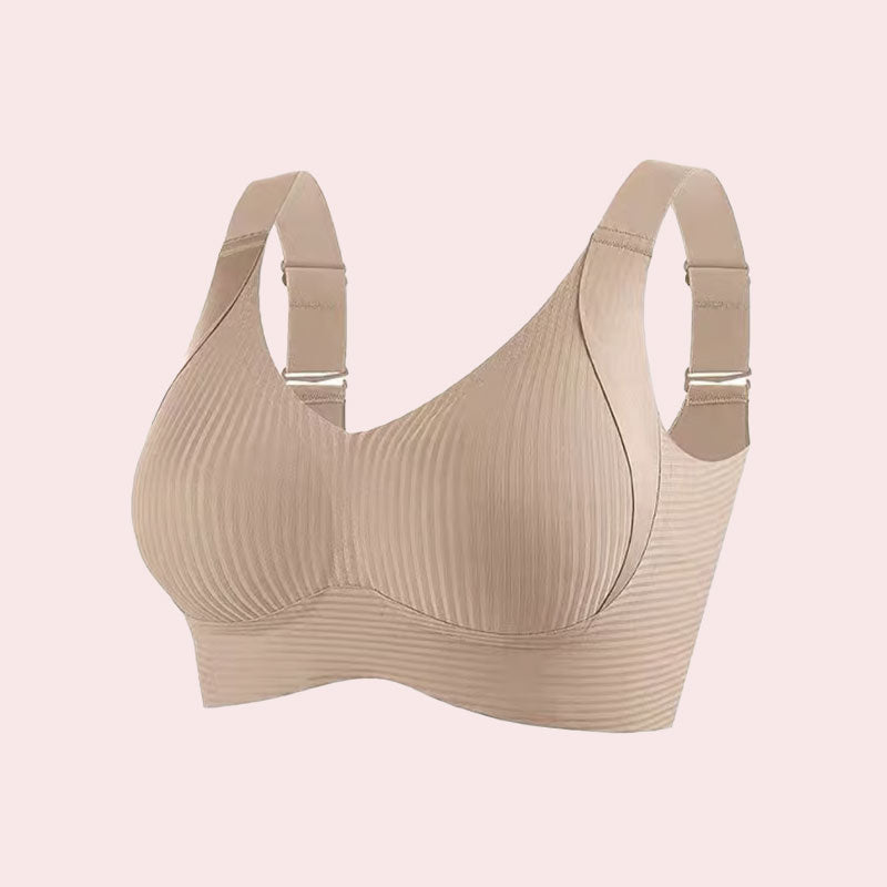 🎁Ribbad push-up-bh med justerbara byglar för kvinnor/ 🎁Women's Ribbed Push Up Adjustable Wireless Bra