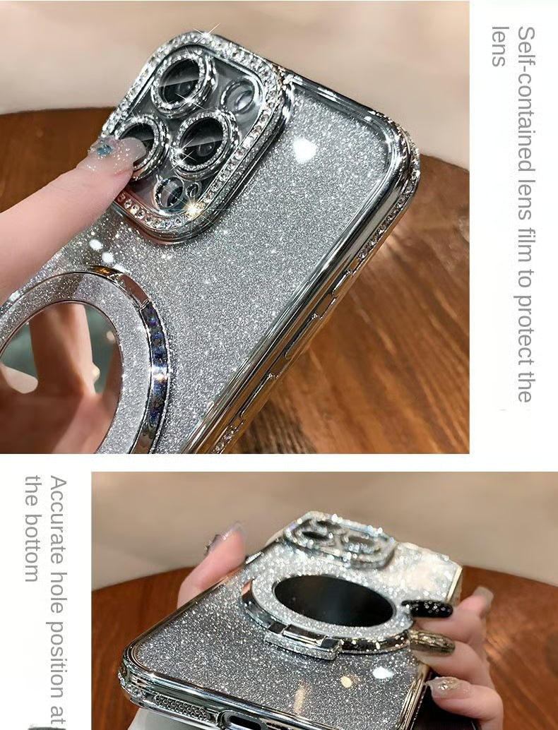 📲✨Gradient Glitter Holder sminkspegel skyddsfodra