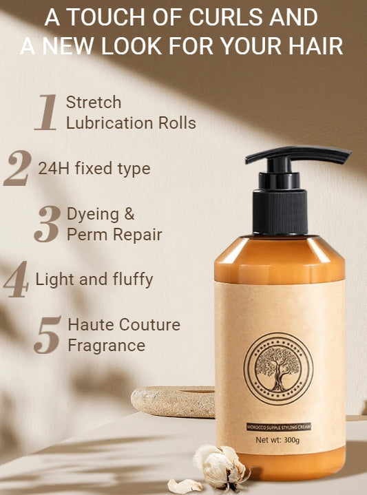 🔥Långvarig Styling, Marockansk Volym, Återfuktande Och Elastisk
