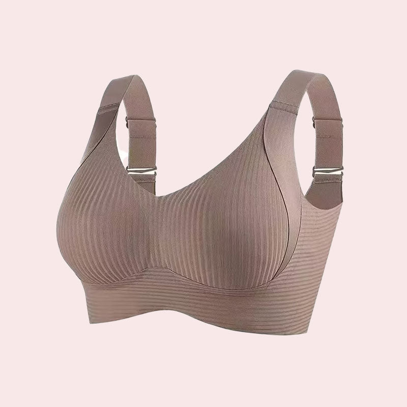 🎁Ribbad push-up-bh med justerbara byglar för kvinnor/ 🎁Women's Ribbed Push Up Adjustable Wireless Bra