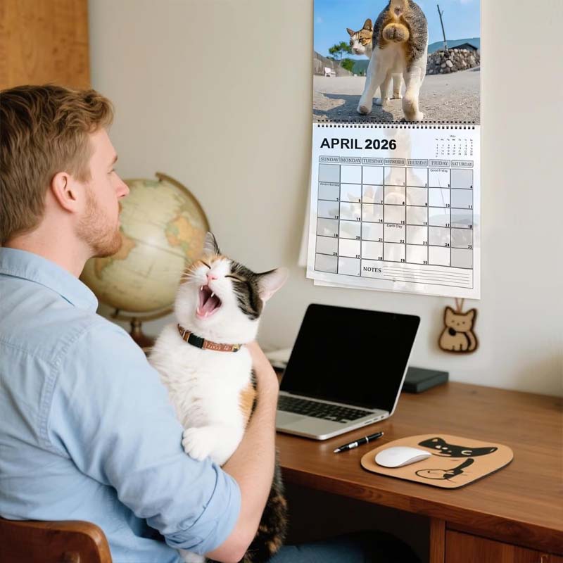 Kalender 2026 – Väggkonst med lantlig tema och månadsplanerare 📅