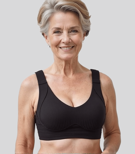 🎁Ribbad push-up-bh med justerbara byglar för kvinnor/ 🎁Women's Ribbed Push Up Adjustable Wireless Bra