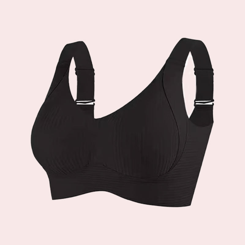 🎁Ribbad push-up-bh med justerbara byglar för kvinnor/ 🎁Women's Ribbed Push Up Adjustable Wireless Bra