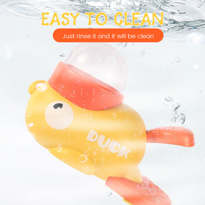 Liten gul anka automatisk matare