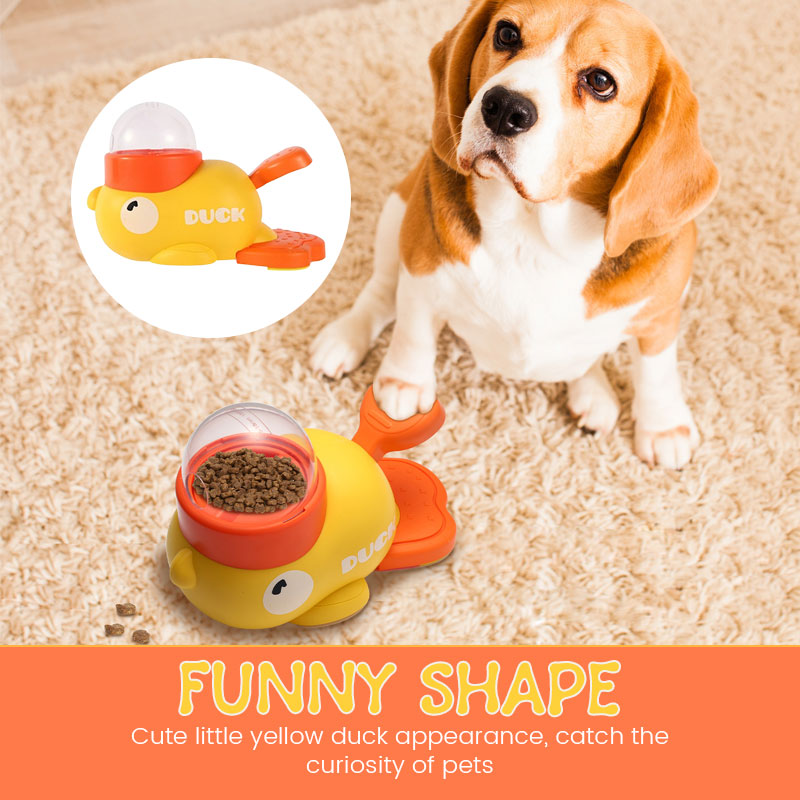 Liten gul anka automatisk matare