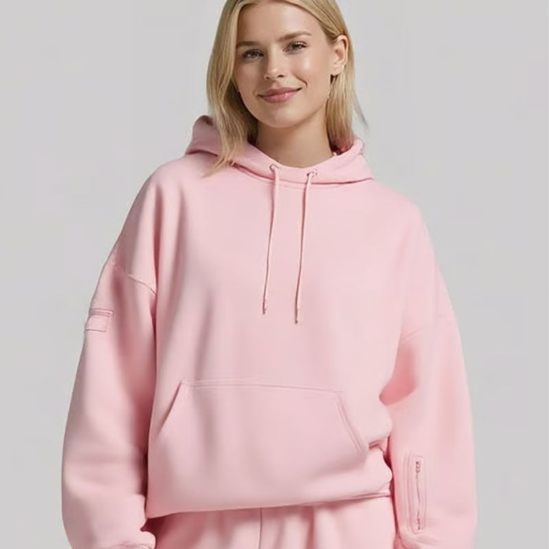 🔥SIDSTE DAGS UDSALG - 50% RABAT🎁Efterår/vinter Ny ensfarvet pullover-hoodie - indbygget øjenmaske