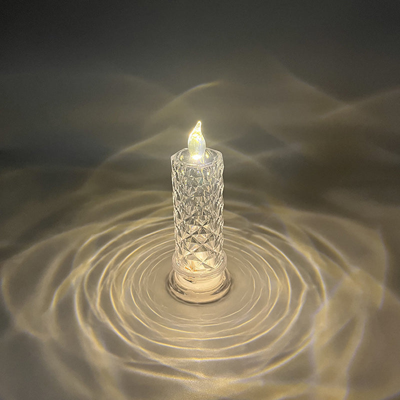 ✨ Crystal Rose Candle Light – Romantisk glød uden rod