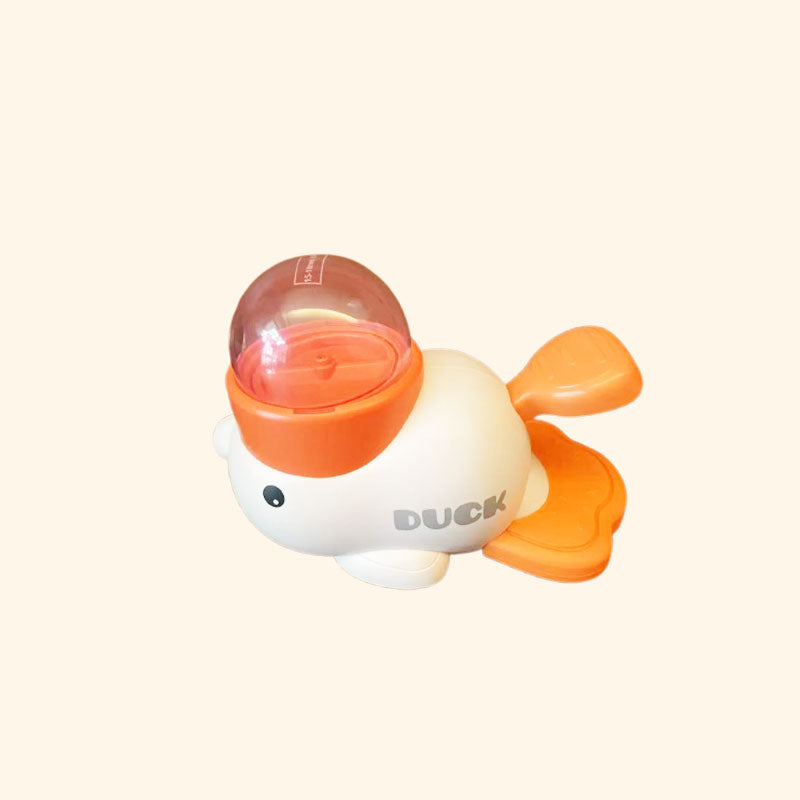 Liten gul anka automatisk matare