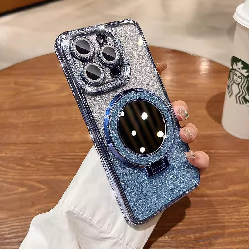 📲✨Gradient Glitter Holder sminkspegel skyddsfodra