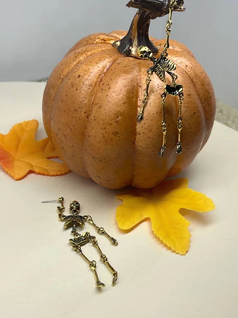 Halloween-øreringe – Unikke øreringe med dødningehovedramme