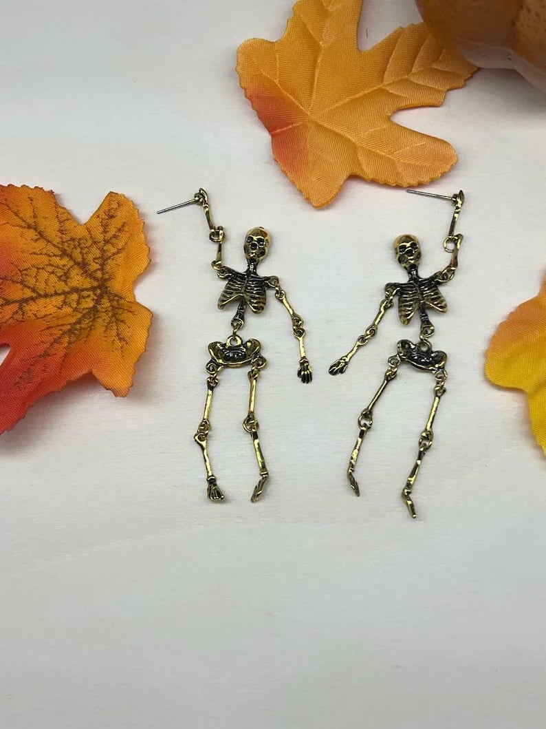 Halloween-øreringe – Unikke øreringe med dødningehovedramme