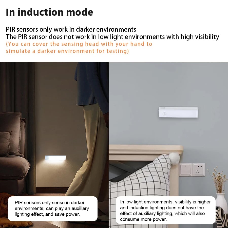🔥Punch-fri Smart Sensor magnetiske genopladelige LED-lys