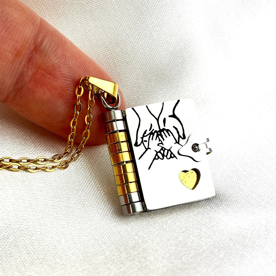 Edelstahl-Paarkette/Parhalsband i rostfritt stål