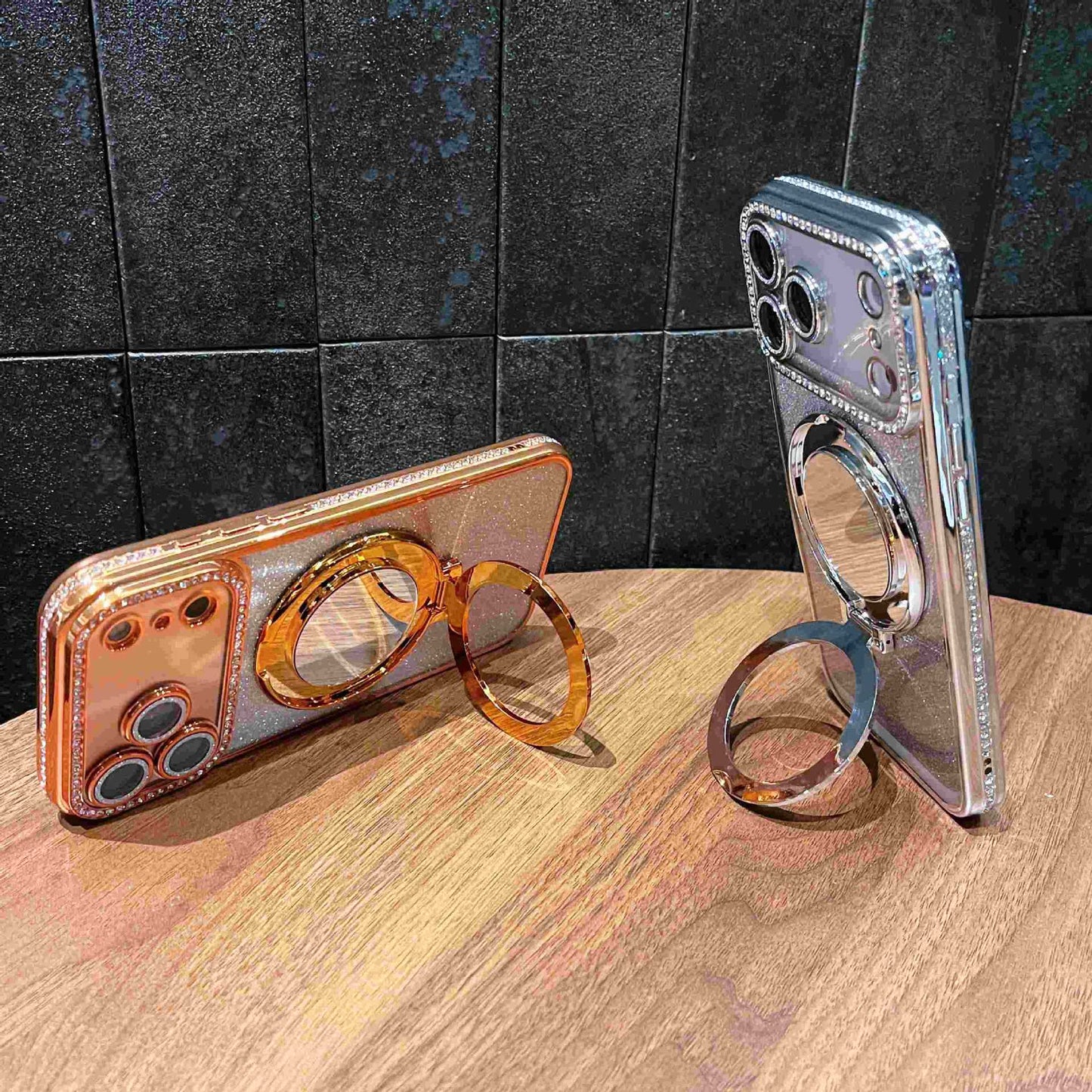 📲✨Gradient Glitter Holder sminkspegel skyddsfodra