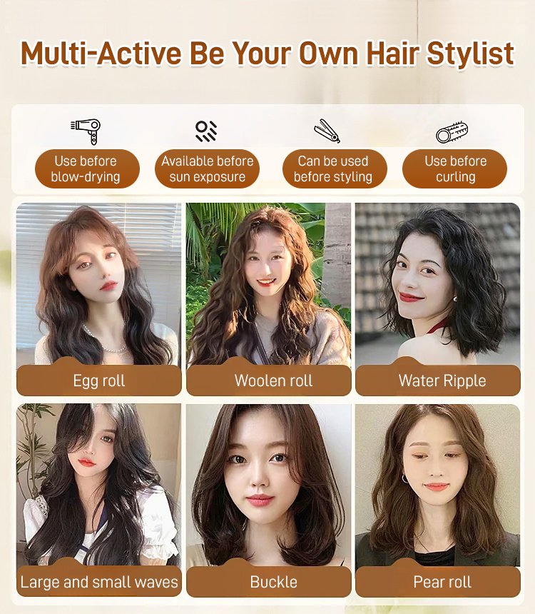 🔥Långvarig Styling, Marockansk Volym, Återfuktande Och Elastisk