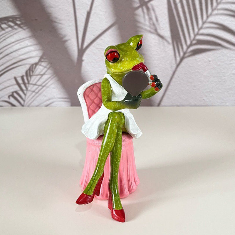 Inomhus- och Utomhusprydnad I Form Av En Groda