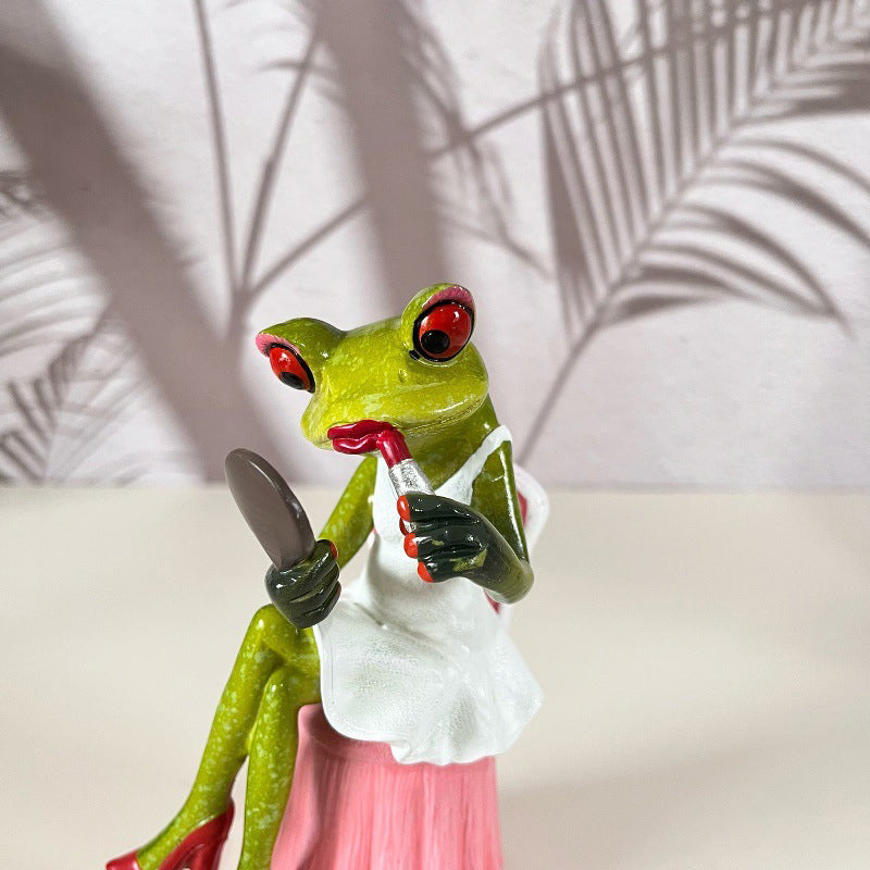 Inomhus- och Utomhusprydnad I Form Av En Groda