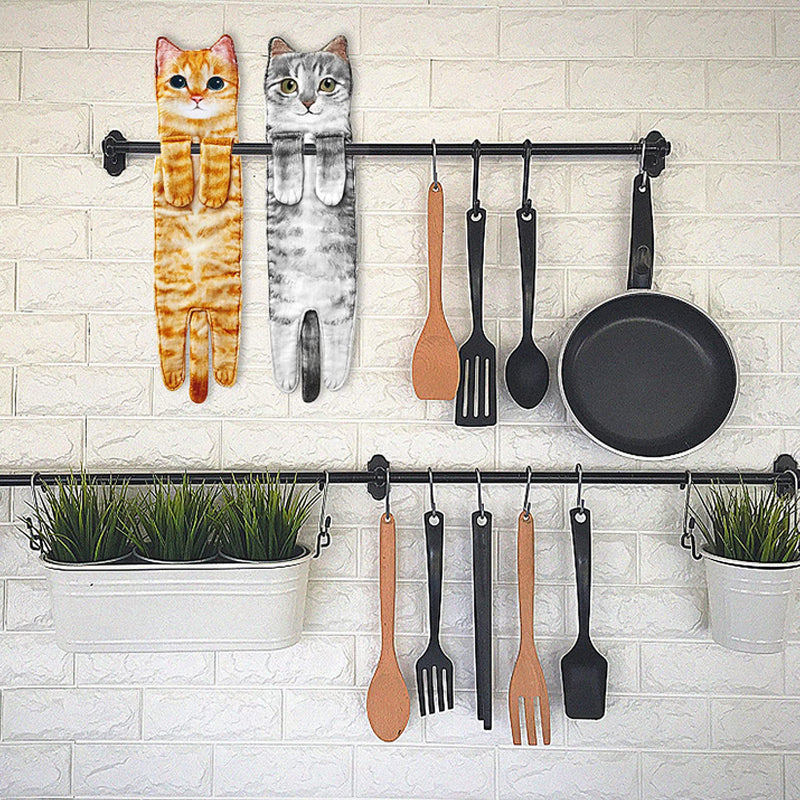 ✨😺Söt katt-handduk🐾