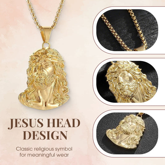 Halsband med Jesus huvud-hänge