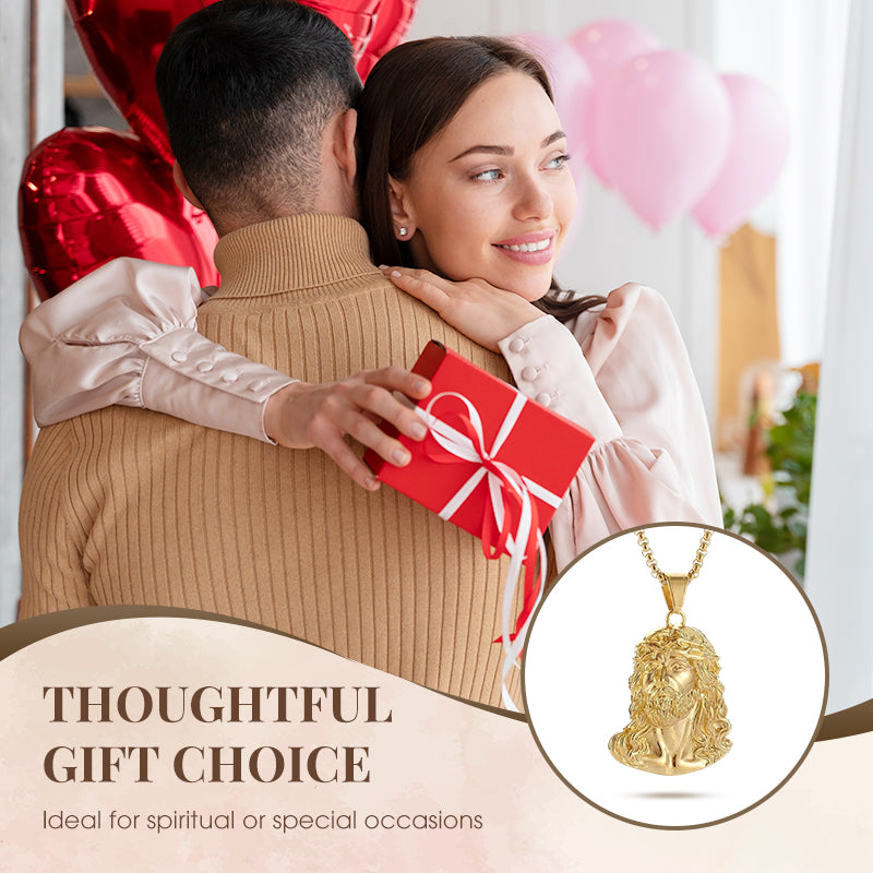 Halsband med Jesus huvud-hänge