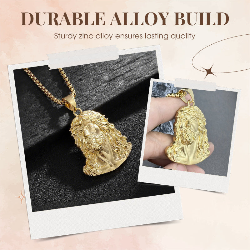 Halsband med Jesus huvud-hänge